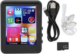 MP3 Player, HD Noise Reduction MP3 Player 2.4 Inch Full Touch Screen 500mAh Battery 24bit Support for Travel (4GB 256GB) MP3 Player, HD Noise Reduction MP3 Player 2.4 Inch Full Touch Screen 500mAh Battery 24bit Support for Travel (4GB 256GB)
