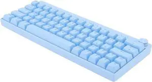 Mechanical Gaming Keyboard, Blue 64 Keys Plus RGB Backlight Mechanical Keyboard 3 Modes 2.4GBT 3.0, 5.0/Type C Wired Gaming Keyboard with Knob RGB (Red Switch)