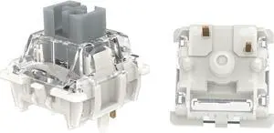 Glacier Gateron G Pro Version 3.0 Pre-lubed 5-pin Set for Mechanical Keyboard with Free Key Caps/Switches Puller Included (Silver, 5-Pin, 35 PCs)