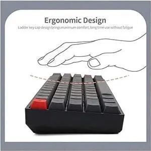 PATINS Keyboard Wired Mechanical Gaming Keyboard 64 Keys RGB Backlight Keyboard with Detachable Cable Optical Switch and Black Gaming Keyboards Pbt Keycaps