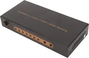 HD Multimedia Interface Sound Extractor, DC 5V 1A 4K 60Hz HD Multimedia Interface ARC Sound Extractor for Computer Projector (US Plug)