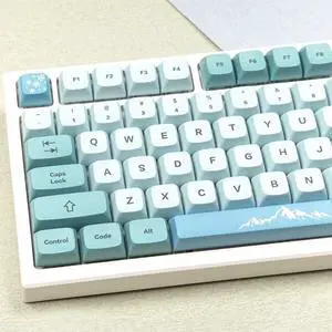 BUENA DECOR Iceberg Keycaps Keyboard - PBT DYE-Sublimation, MX Switch for Mechanical Keyboards, 123-key Kit Covers Tenkeyless and Fullsize Keyboards XDA Gaming Mechanical Keyboard