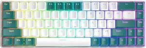 T8 60% Mechanical Gaming Keyboard, 68 Keys Mini Programmable Wired Keyboard, Type-C RGB Backlit Keyboard (Aqua Edition Red Switch)