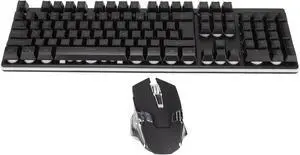 RGB Keyboard Mouse Combo, LED Backlit Gaming Keyboard Mouse,7D 3200DPI Adjustable Mice and 104 Keys Ergonomic Typewriter Mouse Set,for PC Game Computer