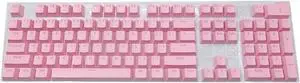 Keyboard 104Keys ABS Plastic Esports Gaming Keycap Mechanical Keycap for Gaming D08A (Color : Pink)