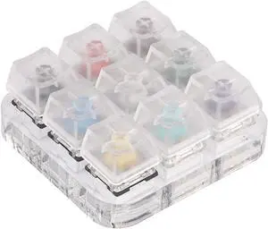 Keyboard 9 KeyTranslucent Testing Tool Keyboard Tester Kit G Shaft Clear Keycaps Sampler PCB Mechanical Keyboard (Color : 4NB903244)