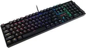 Game Mechanical Keyboard 104-Key Wired RGB Colorful Backlit PC Notebook USB Interface High Performance Cyan Axis Keyboard E-Sports Without Conflict an Unmatched Typing Experience