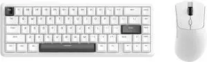 ATTACK SHARK X65 HE Wired Rapid Trigger Magnetic Switch 65% Mechanical Gaming Keyboard and R1 Mouse Combo,8KHZ Polling Rate,2.4Ghz Wireless/USB C/BT Lightweight Mice,18K DPI for Esport Gamer(White)