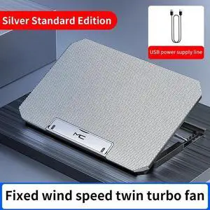 q100-white  Q100 17inch Gaming Laptop Cooler Fan Led Screen Two USB Port 2600RPM Laptop Cooling Pad Notebook Stand For Laptop fan cooler