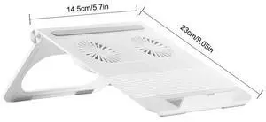 white  Portable Laptop Cooler Silent Computer Cooling Fans Slim Laptop Cooler Mute Base Game Laptop Stable Stand Laptop Air Cooling