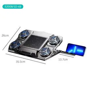 black  COTECi Colorful Light Air Cooled Semiconductor Refrigerator Tablet Game Computer nootbook Laptop macbook Cooling Base Radiator