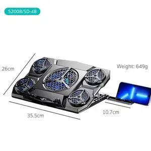black  COTECi Colorful Light Air Cooled Semiconductor Refrigerator Tablet Game Computer nootbook Laptop macbook Cooling Base Radiator