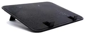 black  14 inch Notebook Cooler 5v Dual Fan USB External Laptop Cooling Pad Slim Stand High Speed Silent Metal Panel Fan