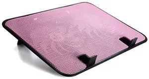 pink  14 inch Notebook Cooler 5v Dual Fan USB External Laptop Cooling Pad Slim Stand High Speed Silent Metal Panel Fan