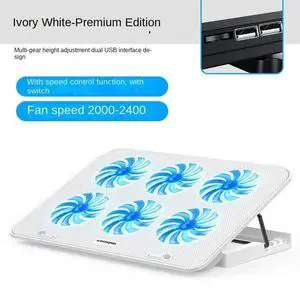 White PLUS Core Ice-A9 Laptop Radiator Laptop Inch Cooling Base Silent Exhaust Cooling Bracket White PLUS Core Ice-A9 Laptop Radiator Laptop Inch Cooling Base Silent Exhaust Cooling Bracket