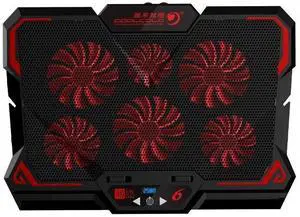 Black Laptop Stand with Led Screen with Six Fans and Two USB Ports 17 Inch Gaming Laptop 2600RPM Controlled Speed Computer Cooler Black Laptop Stand with Led Screen with Six Fans and Two USB Ports 17 Inch Gaming Laptop 2600RPM Controlled Speed Computer Cooler