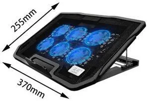 B Laptop Cooler Stand Cooling Pad with 6 Fans Wind Speed Adjustable Ergonomic Laptop Holder for 10-16.5" Notebook Laptop Anti Slip B Laptop Cooler Stand Cooling Pad with 6 Fans Wind Speed Adjustable Ergonomic Laptop Holder for 10-16.5" Notebook Laptop Anti Slip