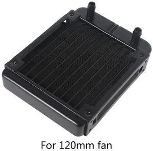 HXBE DIY Liquid Cooling System High-Density Fins 10-Row Tubes Aluminum Radiator for Computer Water Cooling System 120mm/4.72"