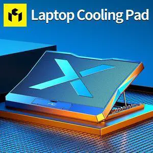 q3-Black  Q3 Gaming Laptop Cooler With Six Fans Adjustable Height Silent Cooling Pad Laptops Computer Stand For Laptops Below 15.6-inch