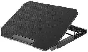 Black  Notebook Support with 8 Quiet Fans Laptop Computer Stand Dual USB Interface 360 Rotation for Phones/Tablets Up To 15.6inch