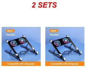 A 2pcs New Laptop Cooler Base Stand Foldable Laptop Cooling Pad Portable Adjustable Notebook Stand for 11-17.3 Inch2/4 Fans A 2pcs New Laptop Cooler Base Stand Foldable Laptop Cooling Pad Portable Adjustable Notebook Stand for 11-17.3 Inch2/4 Fans