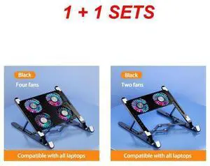 A with B New Laptop Cooler Base Stand Foldable Laptop Cooling Pad Portable Adjustable Notebook Stand for 11-17.3 Inch2/4 Fans A with B New Laptop Cooler Base Stand Foldable Laptop Cooling Pad Portable Adjustable Notebook Stand for 11-17.3 Inch2/4 Fans