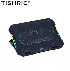 TSR036 TISHRIC Laptop Stand Cooling,2Fans Base Cooler Notebook Support,10RGB Breathing LEDS Adjustable Wind Speed Laptop Bracket Holder TSR036 TISHRIC Laptop Stand Cooling,2Fans Base Cooler Notebook Support,10RGB Breathing LEDS Adjustable Wind Speed Laptop Bracket Holder