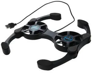 Laptop Cooling Base Fits 11"-18" Cooler Pad Chill Mat for w/ Dual Quiet Fans for PC