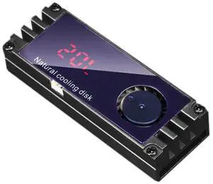 black  Heatsink Cooler Solid State Drive Digital Real-Time Temperature Display Auxiliary Heat Dissipation for 2280 M.2 SSD NVMe NGFF