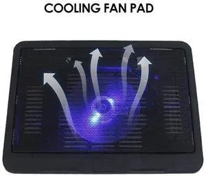 black N19 Laptop Cooling Base 10/12/14 inch Universal Large Fan Radiator Luminous Cooling Base Pad black N19 Laptop Cooling Base 10/12/14 inch Universal Large Fan Radiator Luminous Cooling Base Pad