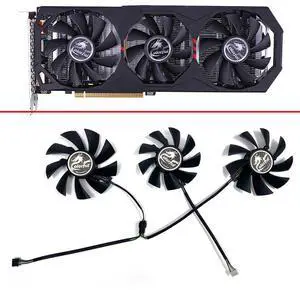 3pcs  New  Cooling Fan 75MM 85MM 4PIN iGame RTX2070 SUPER RTX2060 for Colorful GeForce GTX 1660 SUPER Ultra RTX 2060 Ultra GPU Fan