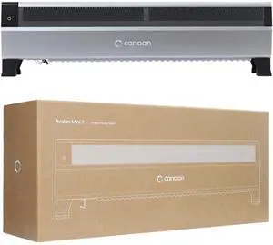 Avalon Mini 3 Canaan Avalon Mini 3 BTC Bitcoin Miner 37.5 TH/s 21.3 J/TH 800W 110-240V AC 50/60Hz Solo Mining 35-55dB Home Office Miner - with PSU and US Power Cord