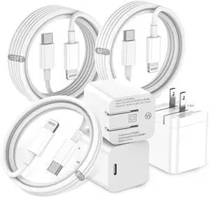Ailawuu for iPhone Charger Fast Charging,3 Pack USB C Wall Charger Block Foldable Plug with 3ft/6ft/10ft Multiple Length USB C to Lightning Cable for iPhone 14 13 12 11 Pro Max/XS