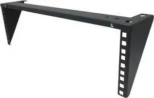 Server Rack Shelf, 1U Rack Shelf 10in Depth, Network Rack Shelf with Anti-Slip Stops, 110lbs Weight Capacity of Vented Rack Mount Shelf for Data/AV/IT/Audio Racks, with Lip, Black