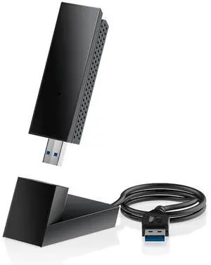 Nighthawk WiFi 6E USB 3.0 Adapter (A8000) - AXE3000 Tri-Band Wireless Gigabit Speed (Up to 3Gbps) - New 6GHz Band  Works with Any WiFi 6 or 6E Router Or Mesh System - for Windows PC