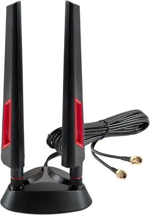 WiFi 7 Antenna Magnetic Base 9dBi Antenna with RP-SMA Male Connector for WiFi 7 Router PC Desktop Computer PCI-E Card Asus Gigabyte Gaming Motherboard