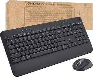 MK650 Combo for Business, Wireless Mouse and Keyboard, Logi Bolt, Bluetooth, SmartWheel, Globally Certified, Windows/Mac/Chrome/Linux - Graphite