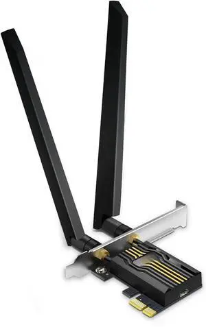 WiFi 7 BE6500 PCIe WiFi Card Archer TBE400E | Tri-Band Network Card for Desktop PC | Bluetooth 5.4| High-Gain Antennas| MLO, WPA3| Supports AMD/Intel Motherboard | Not Compatible w/Windows 10