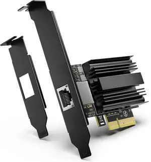 10G PCI-E Network Card with 10Gbps RJ45 Ports, Marvel AQC113 Controller, 10Gb Ethernet Adapter Card Compatible with PCI Express X8, X16, Support Windows/Windows Server/Linux/VMware