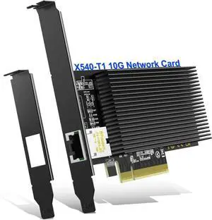 10Gb Base-T PCI-e Network Card, Intel X540-T1 Controller, 10Gbps Ethernet Adapter with 10Gbe RJ45 Port  10G NIC Card, Support Windows/Windows Server/Linux/Vmware/ESX