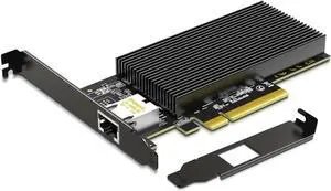10Gb RJ45 PCI-E Network Card with X540 Controller, X540-1T 10Gb Ethernet Adapter with Single 10Gbe PCI-E NIC, Support Windows/Linux/ESX Servers