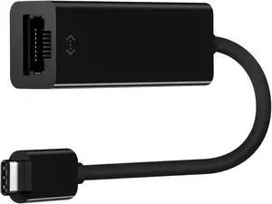 USB-C to Ethernet Adapter, Gigabit Ethernet Port Compatible w/ USB-C Devices, USB-C to Ethernet Cable for MacBook Pro & Dell XPS 13 Laptops, Ethernet USB-C Hub, Ethernet USB-C Adapter - Black