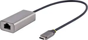 USB-C to Ethernet Adapter, 10/100/1000 Mbps, Gigabit Network Adapter, ASIX AX88179A, 1ft/30cm Cable, Windows/macOS/Linux
