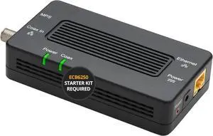 MoCA 2.5 Network Adapter for Higher Speed Internet, Ethernet Over Coax - Single Add-On Adapter for Existing MoCA Network (Model: ECB6250S02), Black
