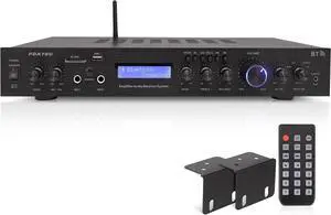 5 Channel Rack Mount Bluetooth Amplifier Receiver - Home Theater Amp, Speaker Amplifier, Bluetooth Wireless Streaming, MP3/USB/SD/AUX/FM Radio, 200Watt, w/Digital ID3 LCD Display from - PDA7BU.5