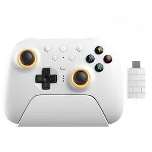 Ultimate 2 Wireless Controller for Windows, Android, Steam Deck, TMR joysticks, 1000Hz Polling Rate, Tactile/Hall Triggers, Motion Control, Programmable L4/R4 Bumpers&2 Back Paddle Buttons, White