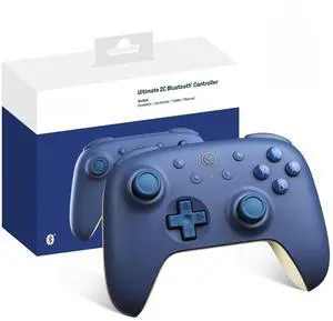 Ultimate 2C Bluetooth Controller (Hall Effect Joystick Update) - for Switch/Switch 2, with Remappable L4/R4 Bumpers, 6-axis Motion Control, Rumble Vibration and Turbo Function (Dark Blue)
