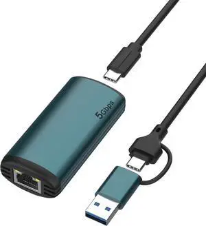 USB-C to Ethernet Adapter - 5Gbps High-Speed,Type-C to RJ45 Ethernet LAN Network Adapter Thunderbolt 4/3 Compatible, for iPhone 15 Pro/Max, MacBook Pro/Air 2023, iPad Pro,iMac and More5G