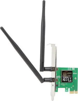Wireless N300 PCI-E WiFi Adapter, 300 Mbps (2.4 GHz) PCI Express Network Card for PC