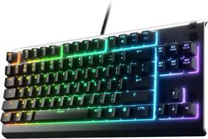 Apex 3 TKL RGB Gaming Keyboard  Tenkeyless Compact Form Factor - 8-Zone RGB Illumination  IP32 Water & Dust Resistant  Whisper Quiet Gaming Switch  Gaming Grade Anti-Ghosting,Black